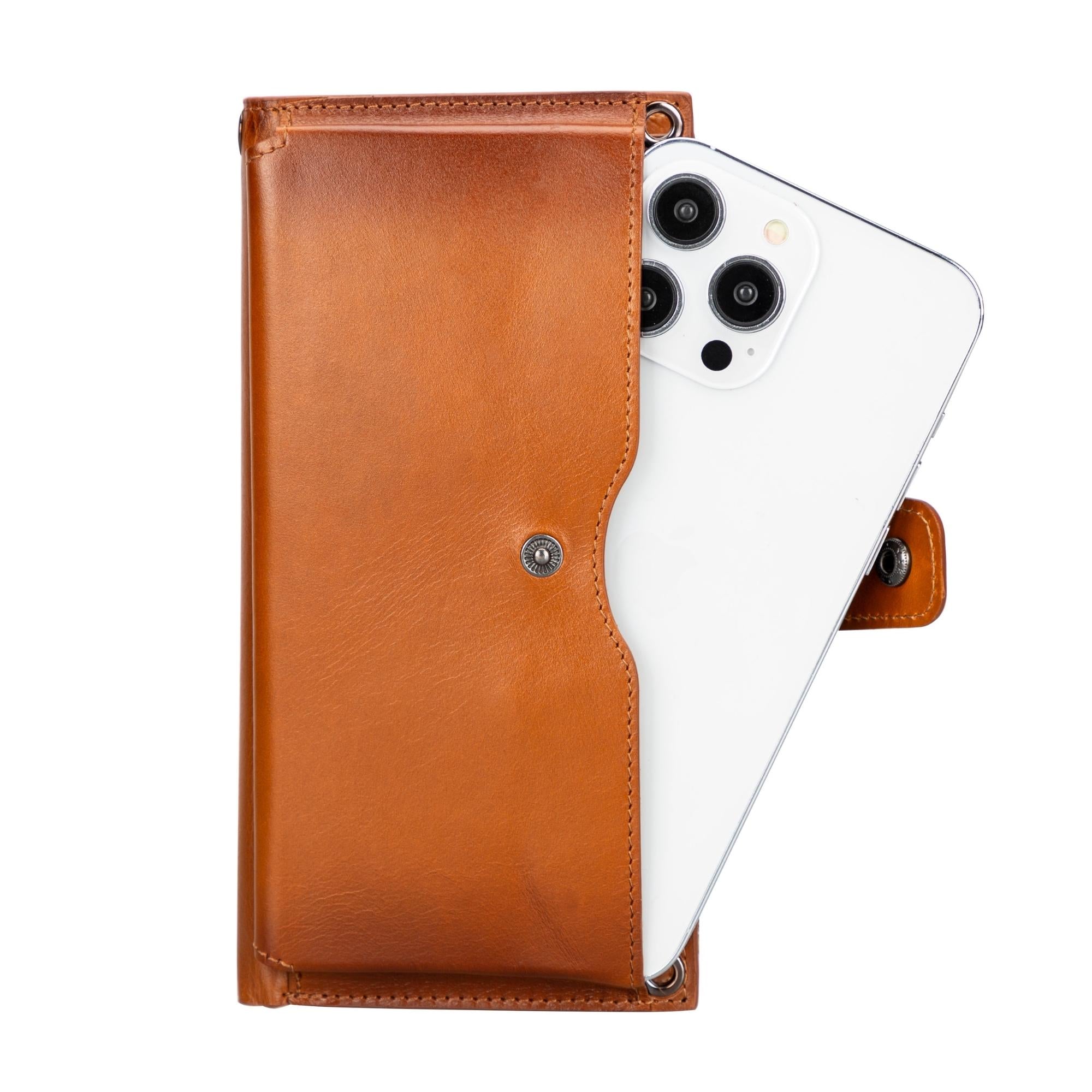 Kaycee Leather Women's Cell Phone Wallet with Strap